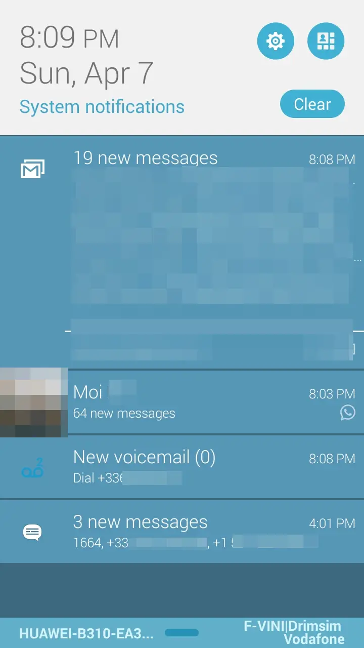 How to get rid of voicemail notification icon on Android?