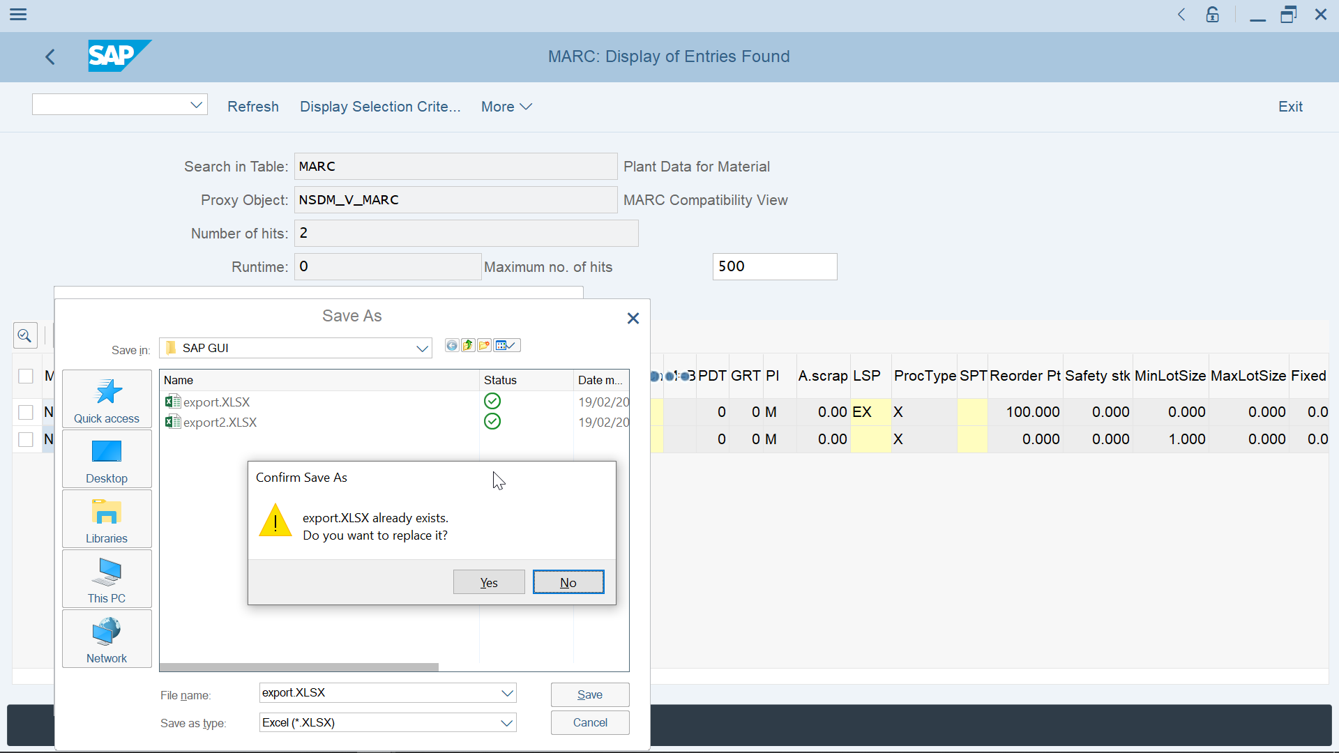 SAP how to export to Excel spreadsheet?