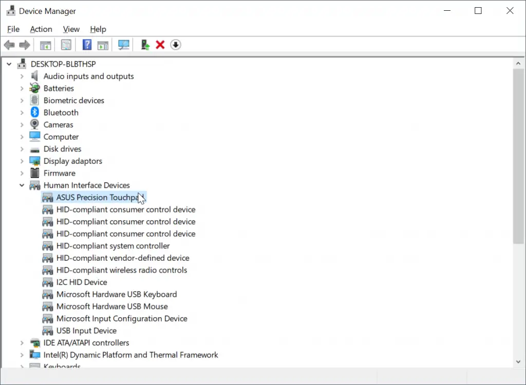 enable touchpad Windows YB Digital